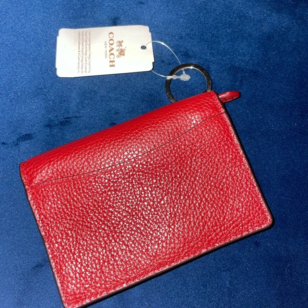 Coach Red Leather Wallet - Picture 3 of 7